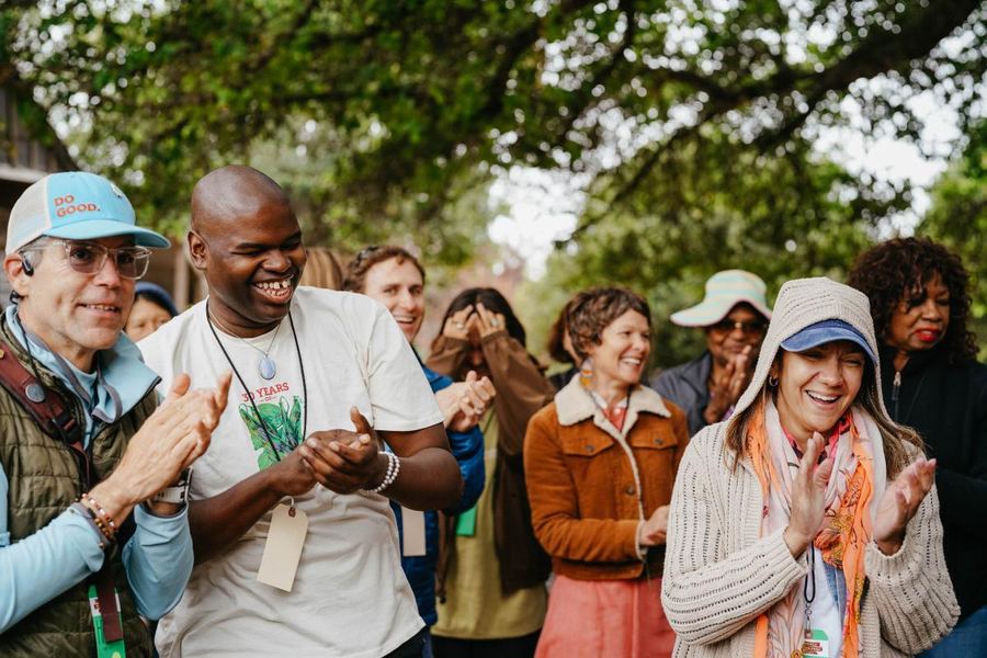 Edible Schoolyard Project — educators and staff celebrating at a summer training